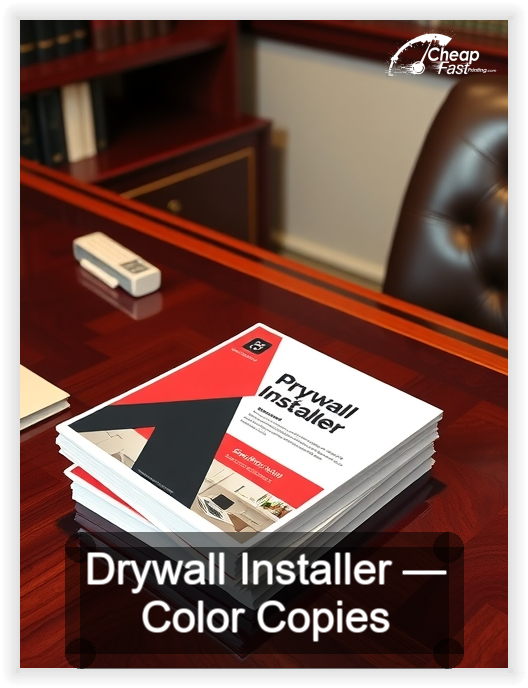 Drywall Installer business card design sample