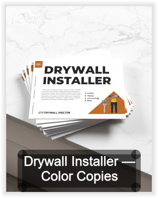 Drywall Installer business card design sample