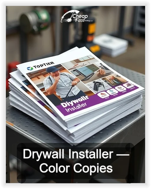 Drywall Installer business card design sample