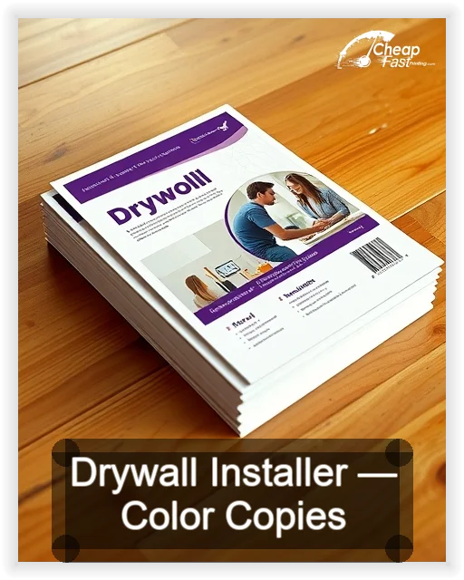 Drywall Installer business card design sample