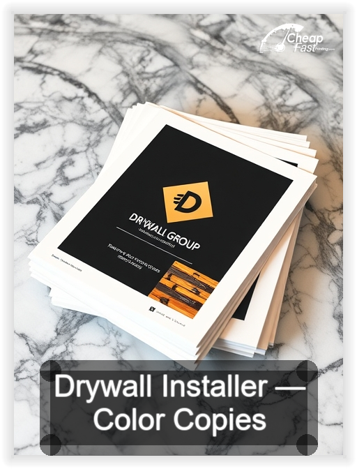 Drywall Installer business card design sample