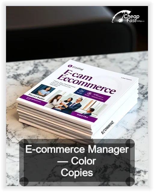 E Commerce Manager business card design sample
