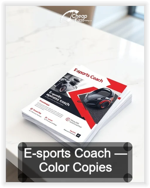 E Sports Coach business card design sample
