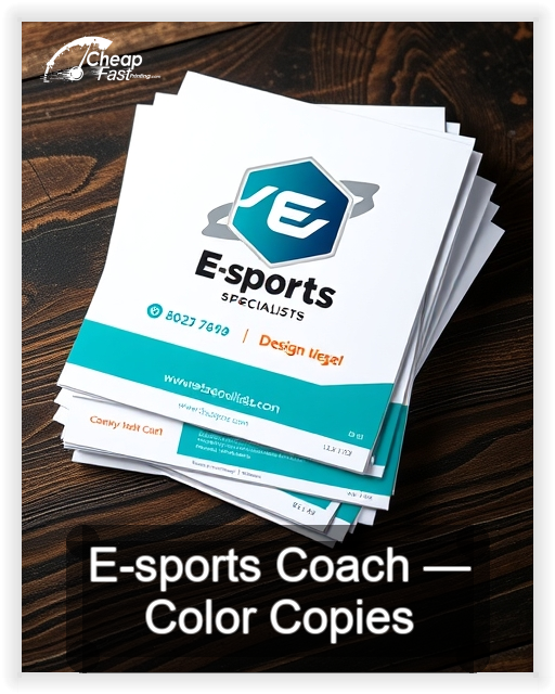 E Sports Coach business card design sample