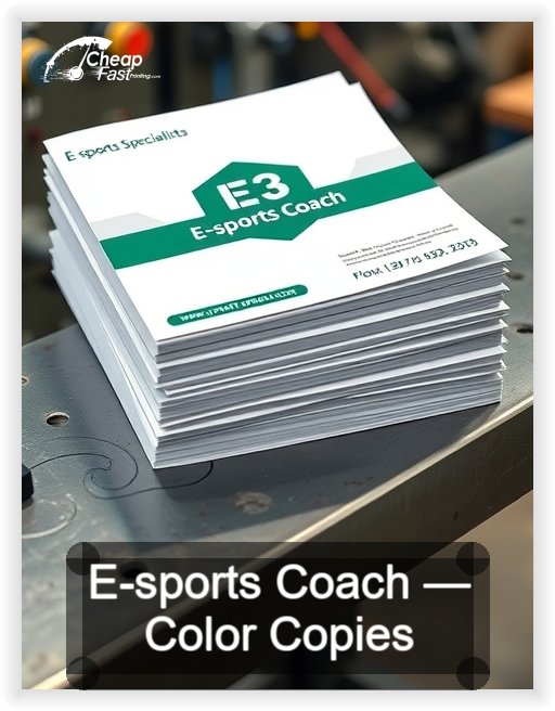 E Sports Coach business card design sample