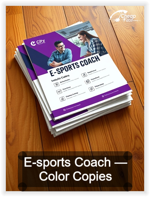 E Sports Coach business card design sample