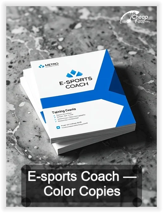 E Sports Coach business card design sample