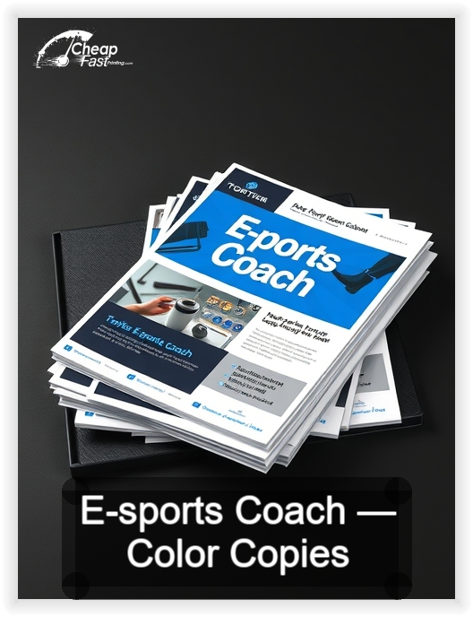 E Sports Coach business card design sample