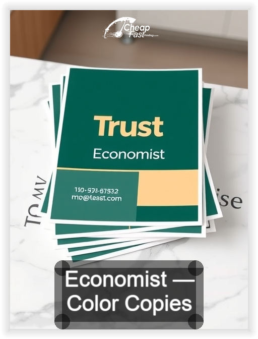 Economist business card design sample