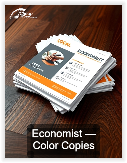 Economist business card design sample