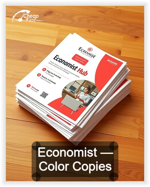 Economist business card design sample