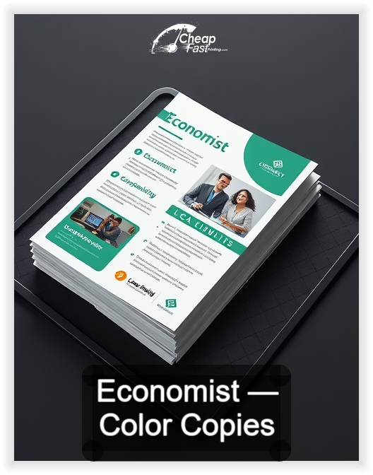 Economist business card design sample