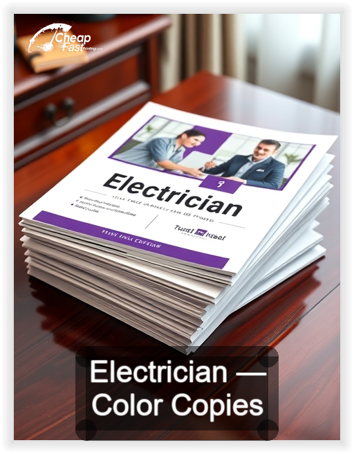 Electrician business card design sample