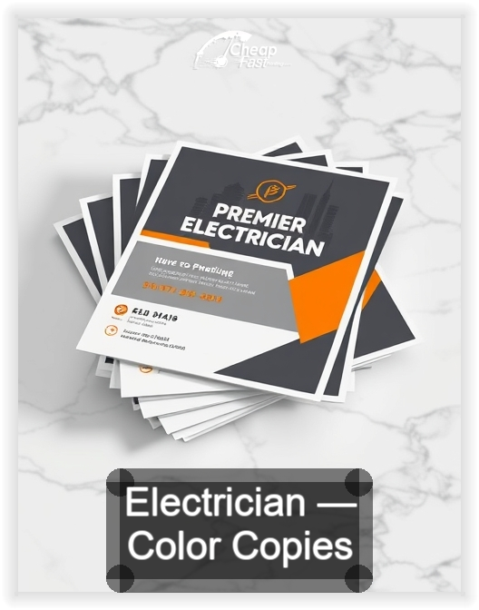 Electrician business card design sample