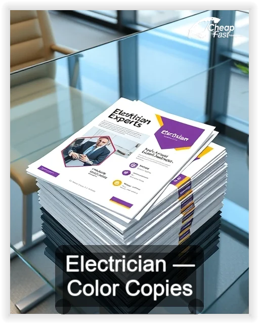Electrician business card design sample