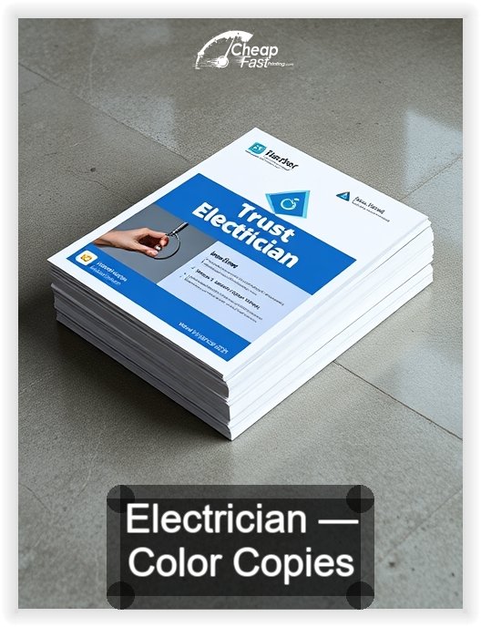 Electrician business card design sample