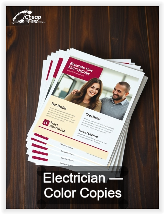 Electrician business card design sample