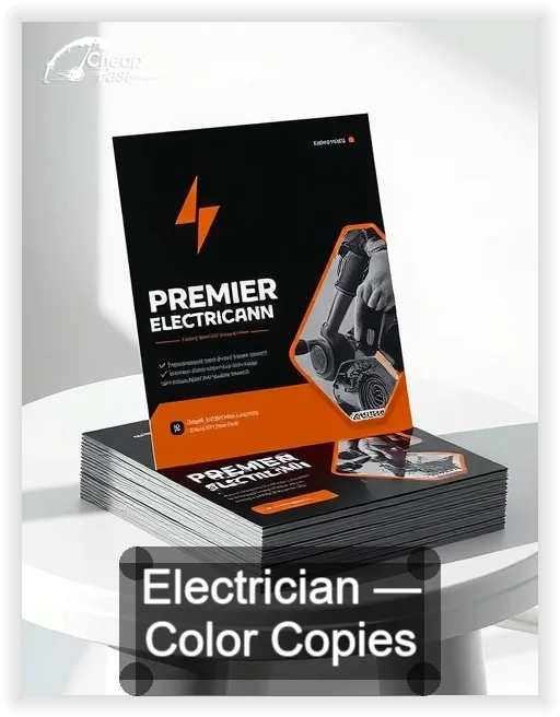 Electrician business card design sample