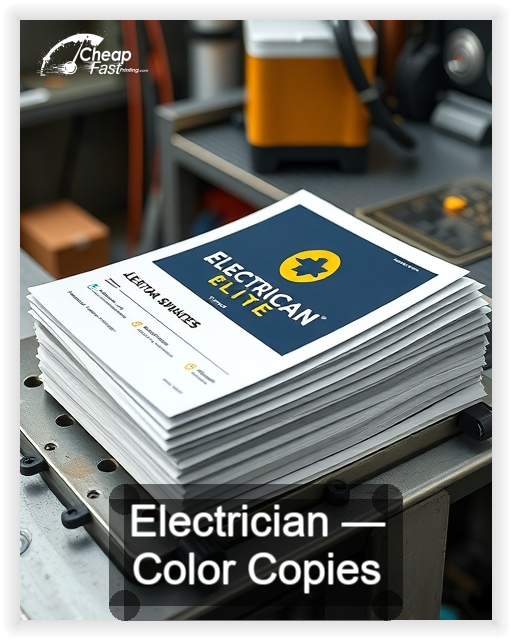 Electrician business card design sample