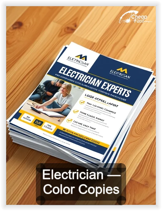 Electrician business card design sample