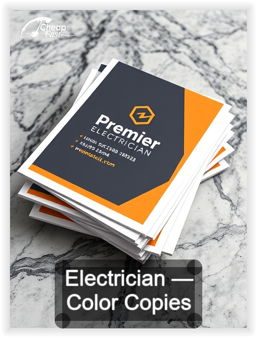 Electrician business card design sample