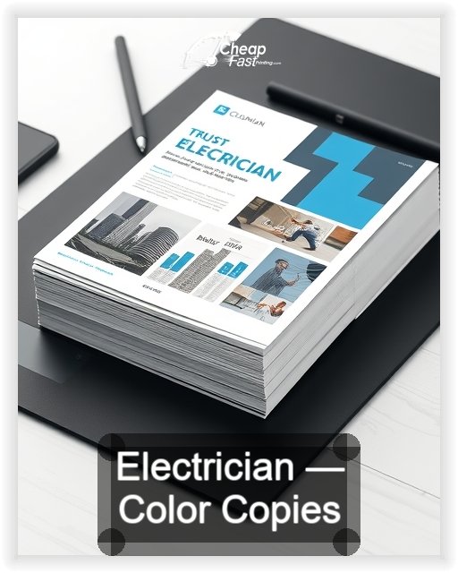 Electrician business card design sample