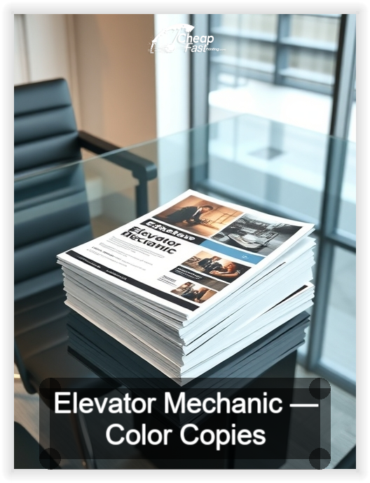 Elevator Mechanic business card design sample