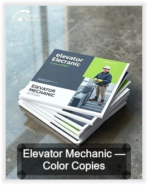 Elevator Mechanic business card design sample