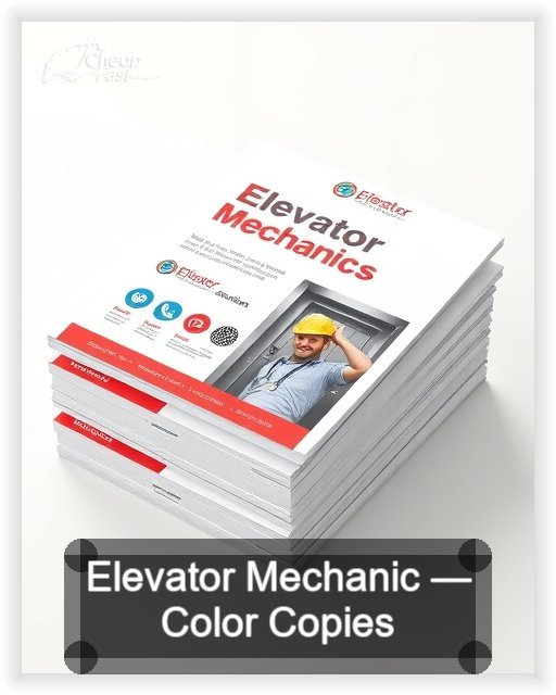 Elevator Mechanic business card design sample