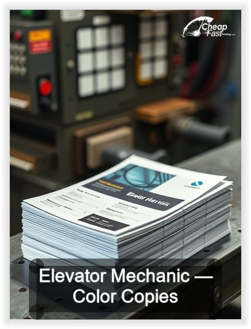 Elevator Mechanic business card design sample