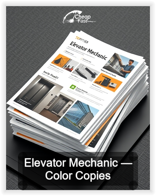 Elevator Mechanic business card design sample