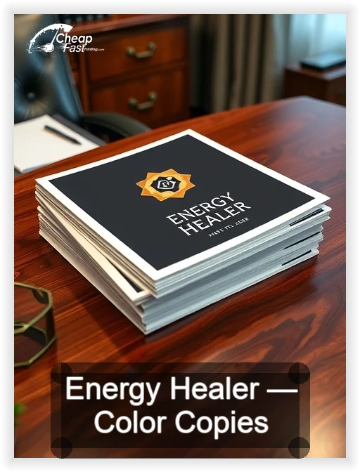 Energy Healer business card design sample