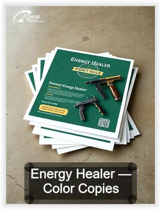 Energy Healer business card design sample