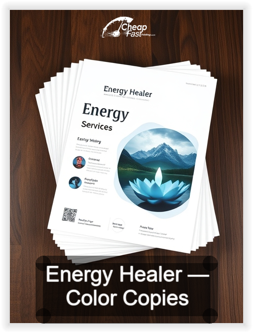 Energy Healer business card design sample