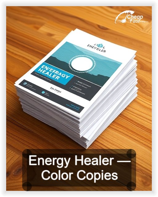 Energy Healer business card design sample