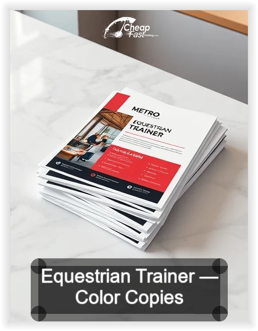 Equestrian Trainer business card design sample