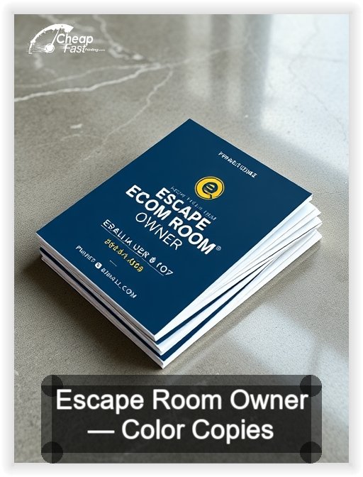 Escape Room Owner business card design sample