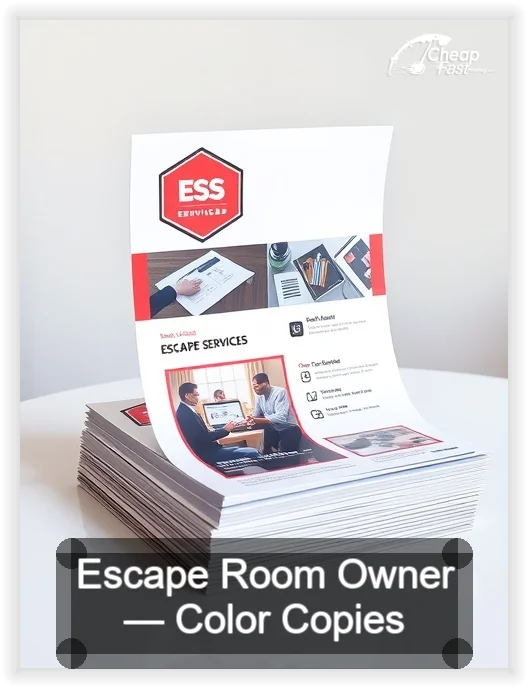 Escape Room Owner business card design sample