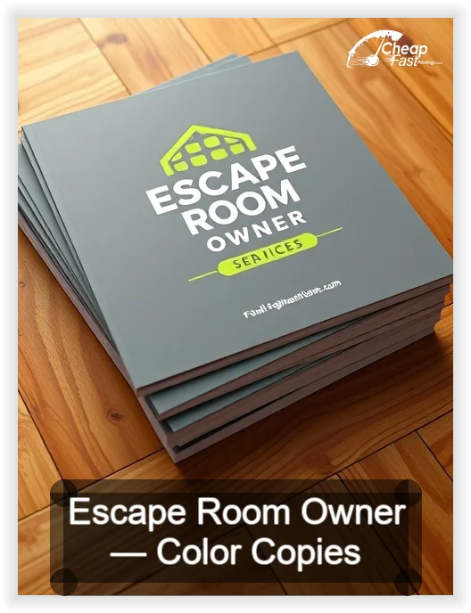 Escape Room Owner business card design sample