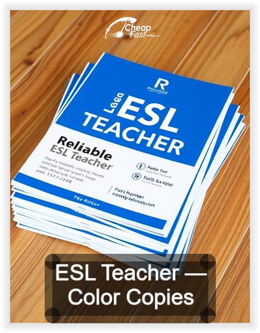 Esl Teacher business card design sample