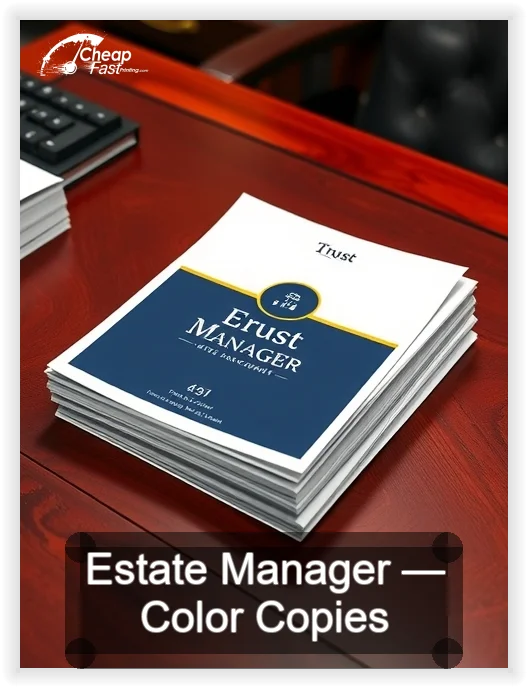 Estate Manager business card design sample