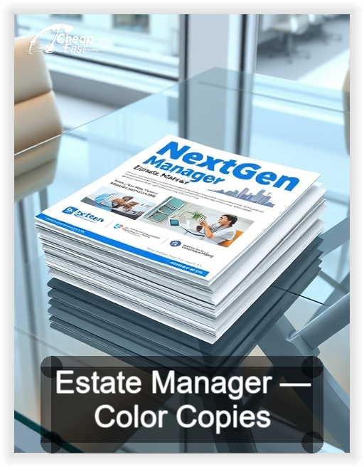 Estate Manager business card design sample