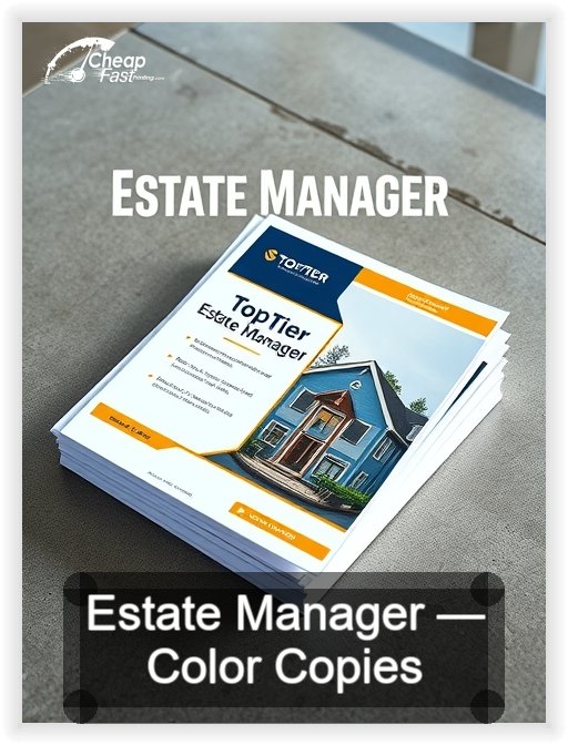 Estate Manager business card design sample