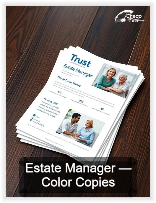 Estate Manager business card design sample
