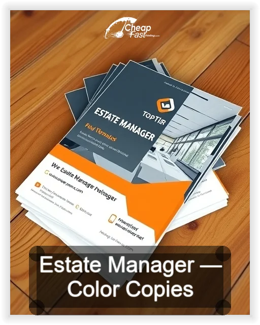 Estate Manager business card design sample