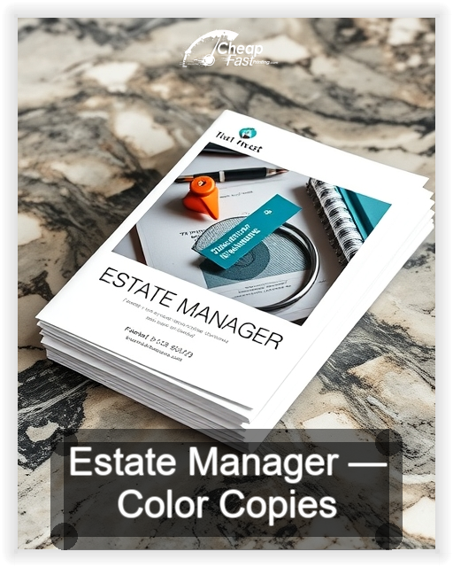 Estate Manager business card design sample