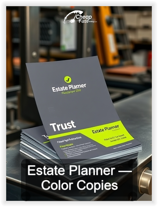Estate Planner business card design sample