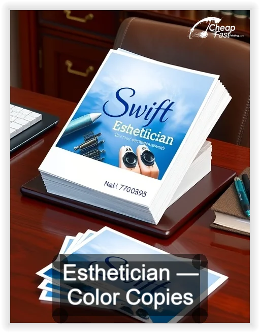 Esthetician business card design sample