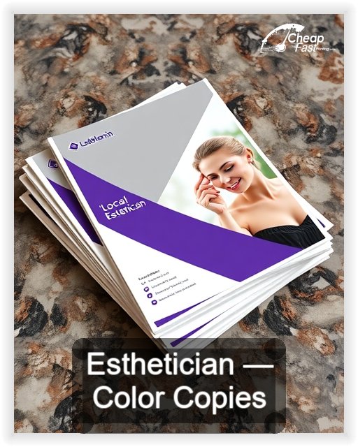 Esthetician business card design sample