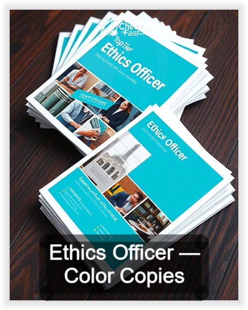 Ethics Officer business card design sample